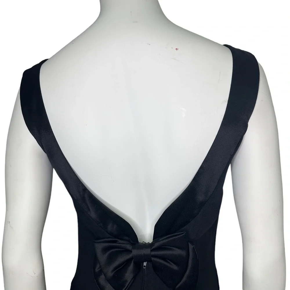 Hollywood Nites Vintage Classic Black Gown fits‎ a sz 4/6 Women’s - Picture 4 of 9